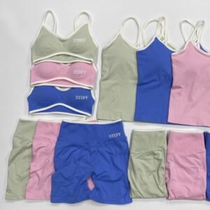 Two-Piece Active Set – Bra or Tee with Shorts
